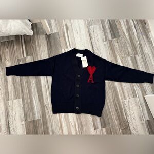 AMI PARIS - Ami de Coeur Cardigan - Midnight Blue/Navy - sz XS